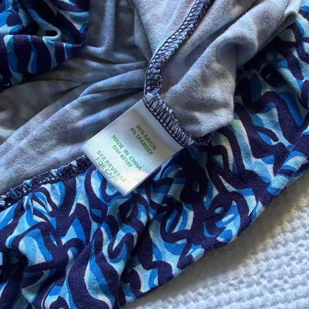 Lilly Pulitzer Ribbit Summer Navy Ruffle Strapless Mini Dress - Picture 5 of 5